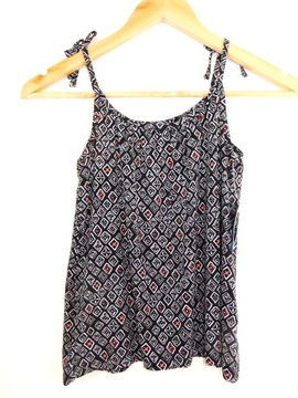 KRÓTKA BLUZKA CROP TOP WZORY CZARNA 128