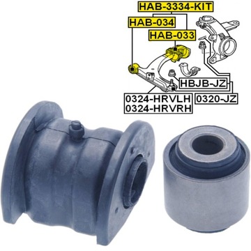TULEJE WAHACZA PRZEDNIEGO KOMPLET HONDA HR-V 98-05