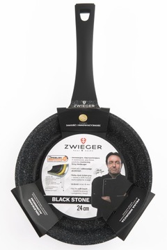 ZWIEGER BLACK STONE PATELNIA 24CM