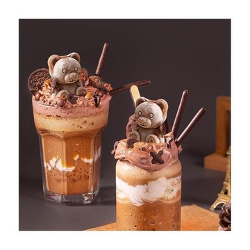 СИЛИКОНОВЫЕ ФОРМЫ ДЛЯ КУБИКОВ ЛЬДА - 4 МИШКИ - РОЗОВЫЕ
