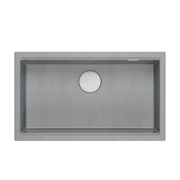 Quadron Zlewozmywak Logan 110 Zlew Podwieszany Granit Szary Stal 76x45cm