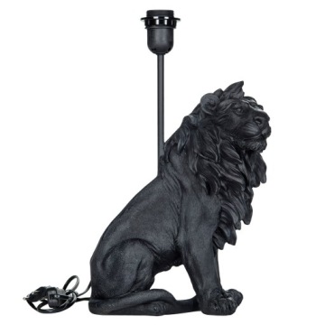 LAMPA stołowa LEW czarna wys. 41cm