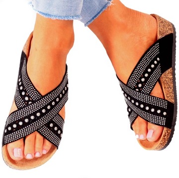 ТАПОЧКИ ЖЕНСКИЕ НА ПЛОСКОЙ ПОДОШВЕ, ПРОФИЛИРОВАННОЙ