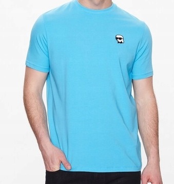 T-shirt męski koszulka Karl Lagerfeld Niebieski L
