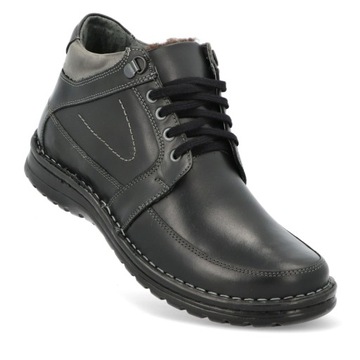 PÓBUTY ZIMOWE TRZEWIKI OCIEPLANE SKÓRA 184 CZ R 44