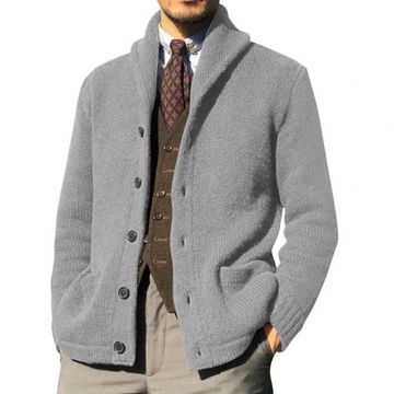 Stylish Knitted Coat Soft Men Cardigan Pockets Mal