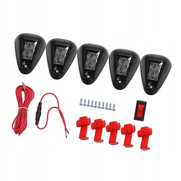 5 Żółty dach LED SUV Marker Zestaw
