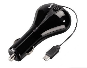 Ładowarka samochodowa microUSB typ B Hama 1000 mA