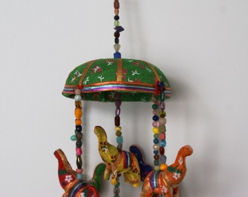 Декоративные колокольчики, декоративный подвесной колокольчик, балдахин и слоны.