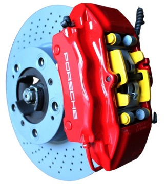 НАКЛЕЙКА НА ЗАДНИЙ ТОРМОЗНОЙ СУППОРТ PORSCHE Hi-TEMP 8 ЛЕТ