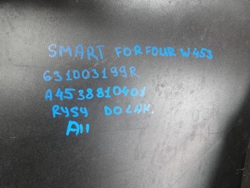 BLATNÍK PRAVÝ PŘEDNÍ SMART FORFOUR W453 631003199R