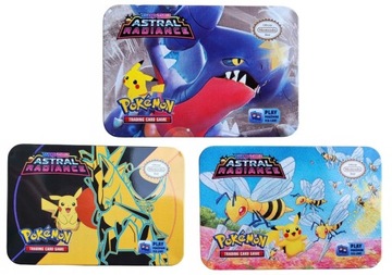 KARTY POKEMON BOX METALOWA PUSZKA + KARTY
