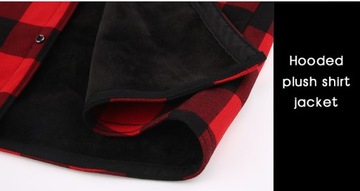 Клетчатая рубашка с капюшоном плюс бархатная мужская рубашка с длинным рукавом размеры