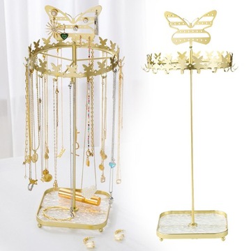 Поворотная подставка для ювелирных изделий, ювелирное шоу, украшение для дома, стабильное основание, золото