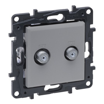 LEGRAND NILOE STEP GNIAZDO TV F KOŃCOWE ALUMINIUM