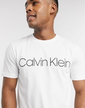 CALVIN KLEIN T SHIRT MĘSKI BIAŁY Z LOGO XL 1XBI