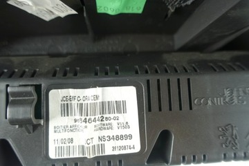 DISPLEJ AUTORÁDIO OBRAZOVKA BUDÍK HODINY PEUGEOT 308 I 1 T7 9664644280