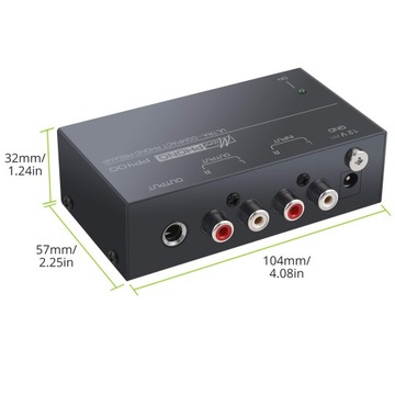 PP400 PRZEDWZMACNIACZ GRAMOFONOWY RCA