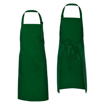 Zapaska kucharska fartuch zielona dł. 90cm 240g/m2