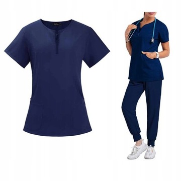 KOMPLET MEDYCZNY KOSZULKA SPODNIE UNIFORM DAMSKI