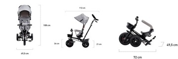 Kinderkraft Aveo rowerek trójkołowy, pchacz z akcesoriami