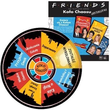 GRA PLANSZOWA TOWARZYSKA FRIENDS PRZYJACIELE KOŁO CHAOSU LED + KARTY ŻETONY