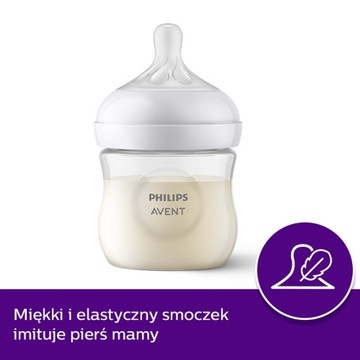 AVENT BUTELKA ANTYKOLKOWA NATURAL 3 RESPONSE 125ML 0M+ IMITUJĄCA PIERŚ MAMY