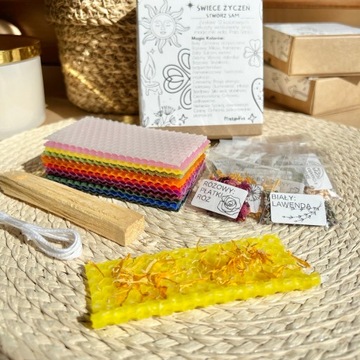 НАБОР СВЕЧЕЙ ЖЕЛАНИЙ СОЗДАЙ СЕБЯ РИТУАЛЬНЫЕ СВЕЧИ 10Х1СМ ИЗ ВОСКОВЫХ 12 ШТ.