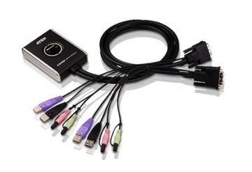 ATEN Przełącznik KVM 2-Port USB DVI/audio CS682