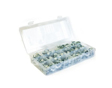 НАБОР ЗАЖИМОВ MINI GBS, 135 шт., ленточные зажимы, стальные зажимы