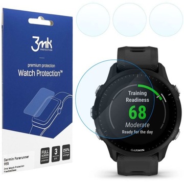 3x Szkło Hybrydowe 3mk do Garmin Forerunner 955
