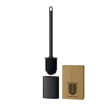 Long Handle Detachable Toilet Brush Luxury Black Metal or Plastic Pole Toil