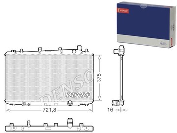 CHLADIČ MOTORU VODY HONDA HR-V 1.6D 08.15- DENSO