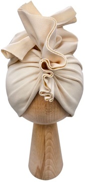 Czapka Turban z falbanką bawełniany Waniliowy