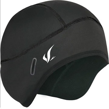 CZAPKA POD KASK ROWEROWY MOTOROWY OTWÓR NA OKULARY