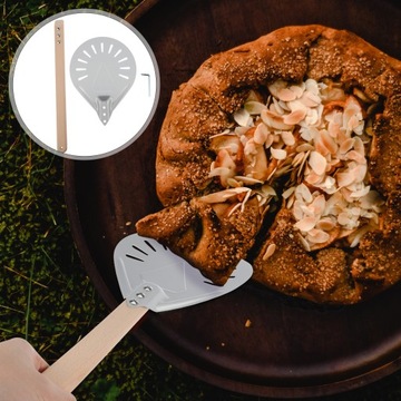 МЕТАЛЛИЧЕСКАЯ КОРОЖКА ДЛЯ ПИЦЦЫ ПЕРФОРИРОВАННАЯ ВРАЩАЮЩАЯСЯ ЛОПАТА