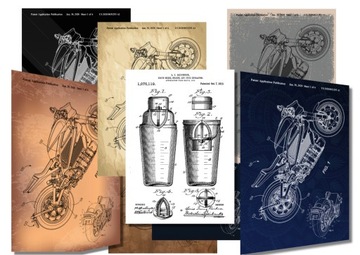 Plakat PATENT dekoracja retro A2+Rama (112 wz!)