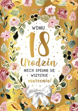Kartka na 18 urodziny dla Dziewczyny Premium DK903