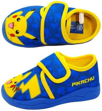 26 PIKACZU PIKACHU POKEMONY kapcie LICENCYJNE lekkie PUDEŁKO PREZENT 16 cm