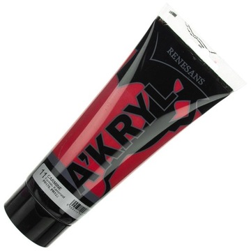 Farba akrylowa Renesans 200ml Karmin farby akryl
