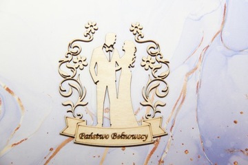 Свадебное украшение для молодой пары. Персонализация. Декупаж.