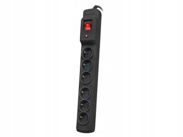 LISTWA ZASILAJĄCA ARMAC MULTI M6 CZARNA 2.5M ochrona przepięciowa