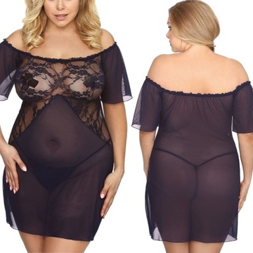 VENEA czarna koszulka z szerokim rękawem XL/XXL An
