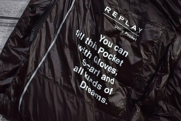 Replay Quilted Coat Puch Syntetyczny Oversize XS/S