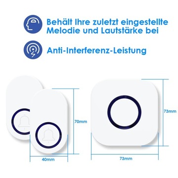 БЕСПРОВОДНОЙ Водонепроницаемый ДВЕРНОЙ ЗВОНОК ДЛЯ ОТ ВОРОТ ДО ДВЕРИ 350M IP44