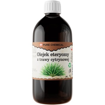 OLEJEK Z TRAWY CYTRYNOWEJ ETERYCZNY NATURALNY BEZ DODATKÓW 1000ml 1l