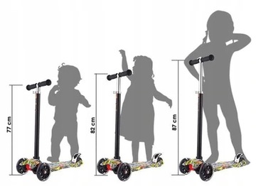 ТРЕХКОЛЕСНЫЙ БАЛАНСИРОВАННЫЙ САМОКАТ СО СВЕТОДИОДНЫМИ КОЛЕСАМИ ГРАФИТТИ