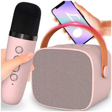 BEZPRZEWODOWY ZESTAW DO KARAOKE DLA DZIECI Z BLUETOOTH MIKROFON + GŁOŚNIK