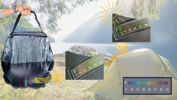 ТУРИСТИЧЕСКИЙ ДУШ С ТЕРМОМЕТРОМ И ТРУБКОЙ, 20Л