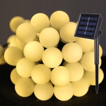 GIRLANDA LAMPKI OGRODOWE SOLARNE LED KULKI 5M
